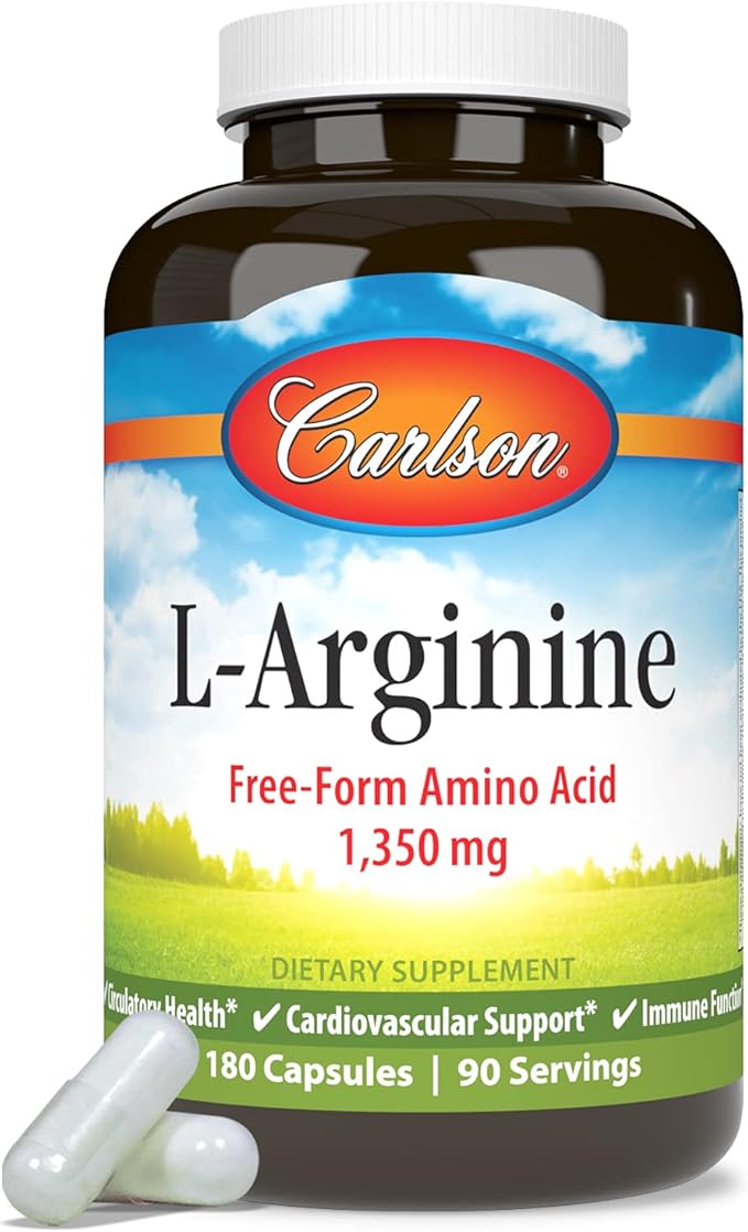Carlson Laboratories L-Arginine 180 Capsules 0.3 Pound