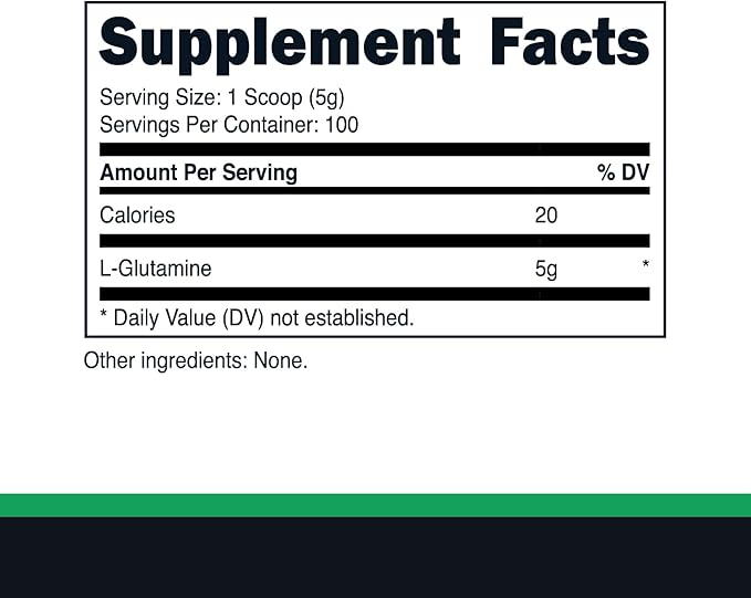 Primal L-Glutamine Powder (500 Grams 100 Servings) | Pure Unflavored Glutamine Amino Acid for Sport &amp Workout Support and Performance - Gluten Free Non-GMO Nutritional Supplement
