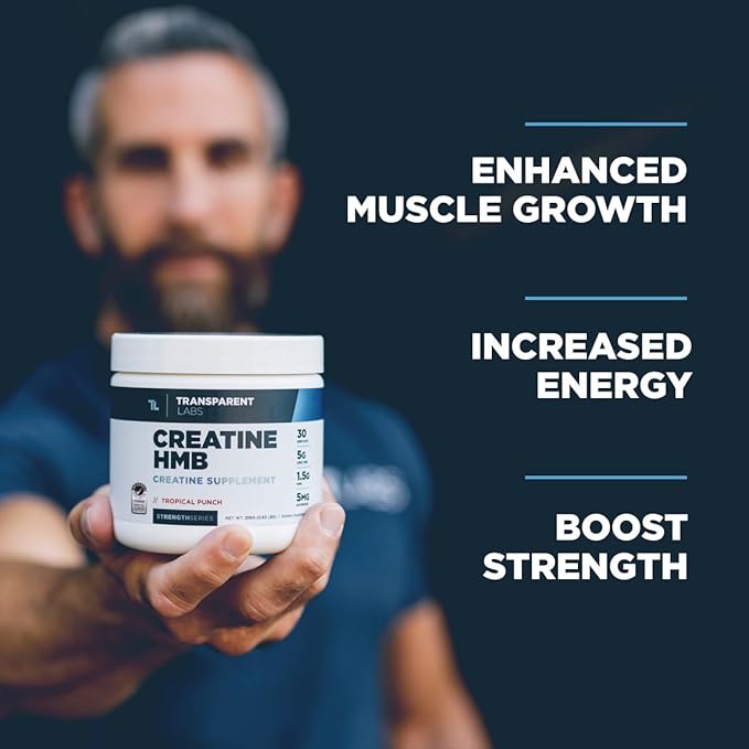 Transparent Labs Creatine HMB - Creatine Monohydrate Powder with HMB for Muscle Growth Increased Strength Enhanced Energy Output and Improved Athletic Performance - 30 Servings Watermelon
