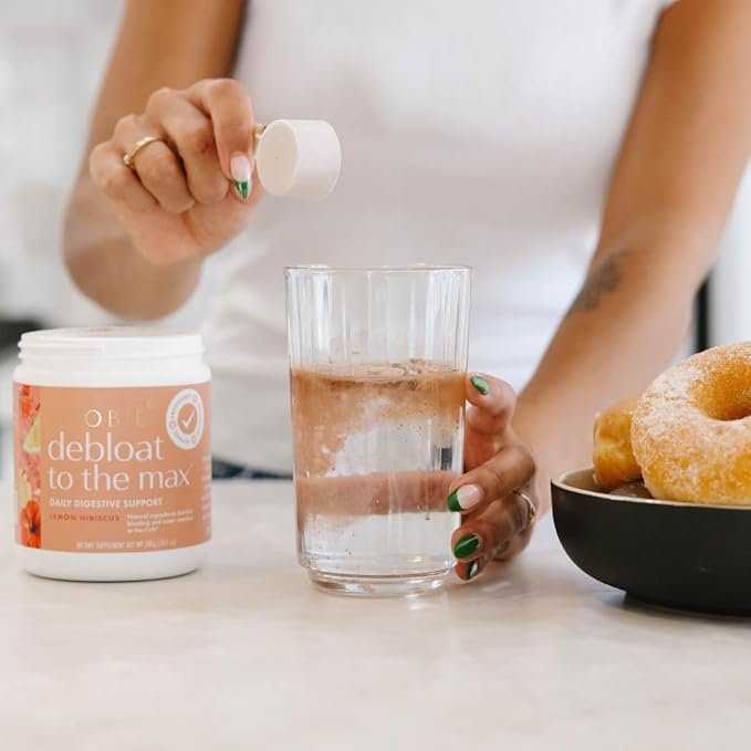 Boobie Debloat to the Max | Rapid Debloating for Women &amp Men | L-Glutamine and Marshmallow Root for Gut Health | Lemon Hibiscus Flavor 40 Servings