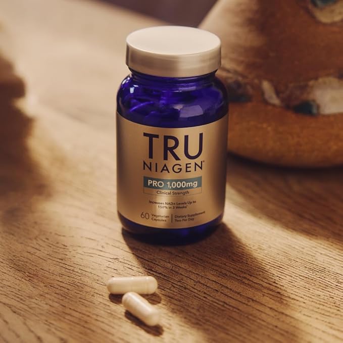 TRU NIAGEN Patented Extra Strength NAD Supplement for Brain Function Anti Aging Cell Regeneration | Supports Cellular Energy | Nicotinamide Riboside (NR) | 30-1000mg Servings (2x500mg Take 2 Daily)
