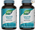 Nature's Way Calcium Magnesium &amp Vitamin D3 Complex Healthy Bones &amp Teeth Muscle Function and Relaxation* Gluten Free 250 Capsules (Packaging May Vary) - 2 Pack