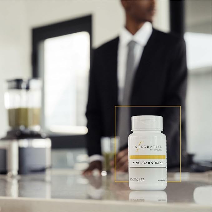 Integrative Therapeutics Zinc-Carnosine - Digestive &amp Gut Health Support* - GI Tract Supplement - Vegan Gluten-Free &amp Dairy-Free - 60 Capsules (60 Servings)