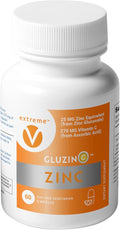 GluzinC Zinc &amp Vitamin C Supplement | 25 mg Zinc Gluconate + 270 mg Ascorbic Acid | Daily Immune Nutrients | 60 Veg Caps
