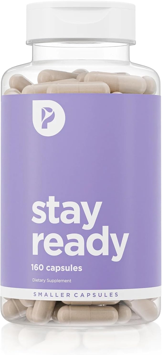 Pure for Her Vegan Stay Ready Fiber Supplement for Women | Bloat &amp Gas Relief Supports Digestive Health Regularity &amp Appetite Control | 160 Capsules
