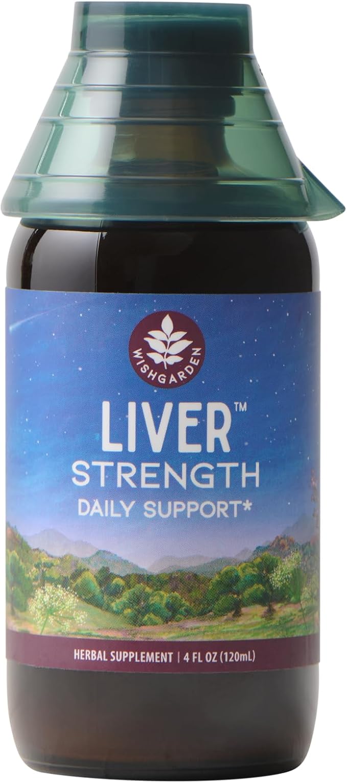 WishGarden Herbs Liver Strength Tonic - Plant-Based Herbal Liver Support Supplement with Burdock Dandelion Root &amp Yellow Dock Root Supports Liver Cleanse Detox &amp Repair Healthy Liver Functi