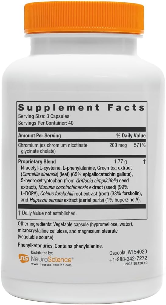Neuroscience Daxitrol Essential - Appetite Suppressant and Metabolic Support with Amino Acids Botanicals &amp Vitamins - Supports Satiety Fat Breakdown Combat Cravings &amp Curbs Appetite (120 ct