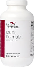 Bariatric Advantage Multi Formula Without Iron High Potency Daily Multivitamin for Bariatric Surgery Patients with 22 Essential Vitamins and Nutrients - 540 Capsules