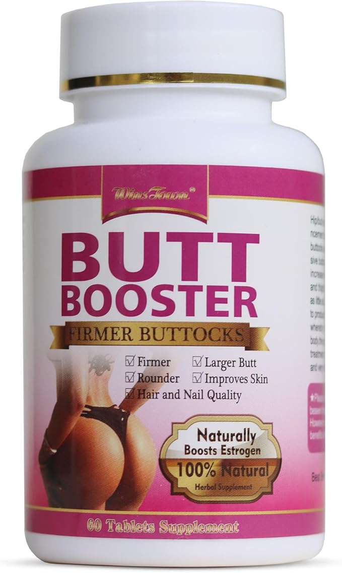 Butt Booster Pills Mention Buttocks Herbal Supplements Plump Hips Enhancement Firming and Seductive 60 Tablets