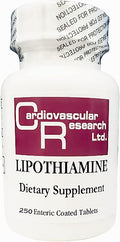 Cardiovascular Research Lipothiamine B Supplement 250 Tablets - Vitamin B1 Now with Alpha Lipoic Acid - 1 X 250 Count