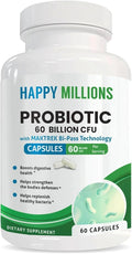 Probiotic Supplement – 60 Billion CFU for Gut &amp Immune Health – Probiotics for Men and Women with Lactobacillus &amp Bifidobacterium – Shelf Stable – 60 Capsules
