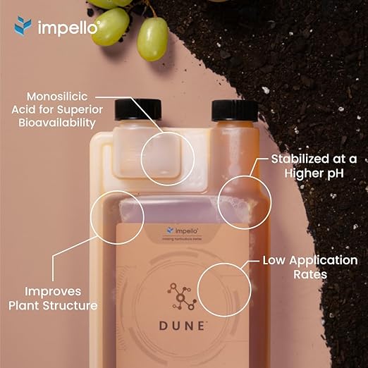 Dune - Bioavailable Silica for Plants – Strengthens Cell Walls Boosts Growth &amp Stress Resistance – Bigger Yields – Hydroponic &amp Soil Compatible - Medicinal Fruit Vegetable &amp Ornamental