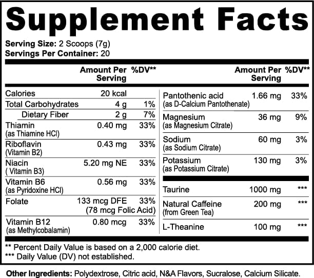 Enerza Energy Powder | 140g (4.94 Oz) (Lychee Splash)