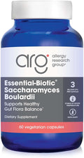 Allergy Research Group Essential-Biotic Saccharomyces Boulardii 450mg Probiotic Supplement - S. Boulardii Probiotic Yeast Friendly Bacteria Establishment GI Tract Support - 60 Count