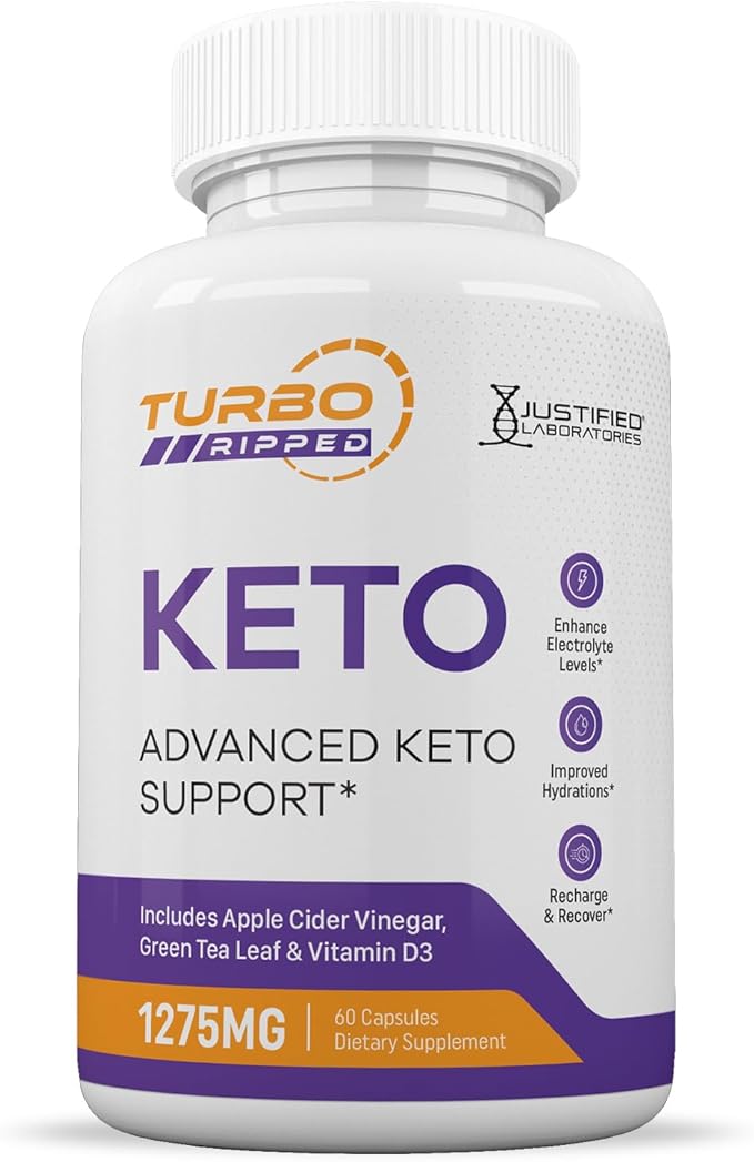 (10 Pack) Turbo Ripped Keto ACV Pills 1275MG Keto Support Blend Capsule Alternative to Keto ACV Gummies Formulated with Apple Cider Vinegar Extra Virgin Olive Oil Powder Green Tea Leaf 600 Capsules