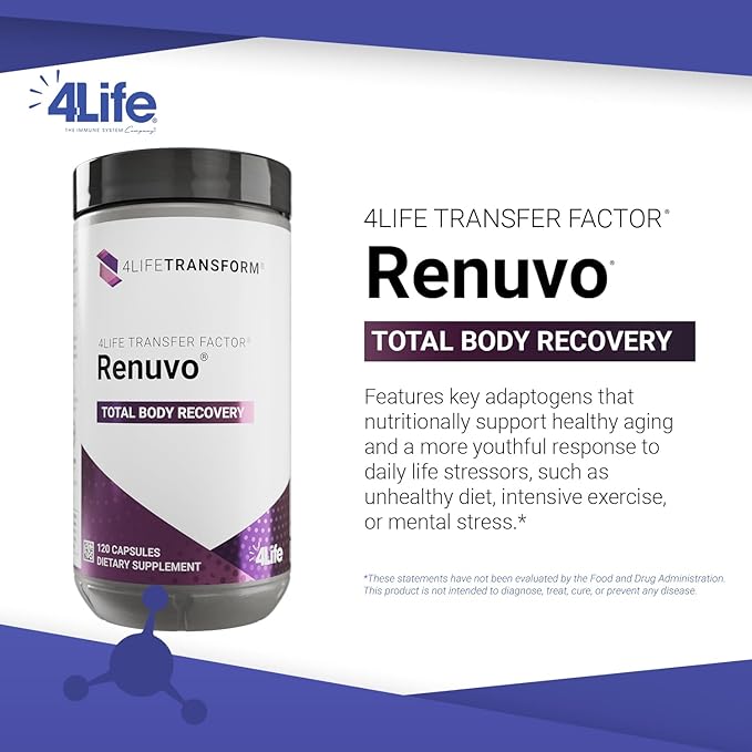 4Life - Transform Transfer Factor Renuvo - Healthy Aging - 120 Capsules