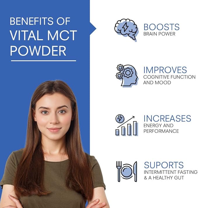 Premium Unflavored MCT Oil Powder with Keto Electrolytes- Creamer for Coffee Tea and Shakes- Includes 15x Bioavailable Chromium Picolinate C10 and C8 MCT Oil Derived from Coconuts – 120 Grams