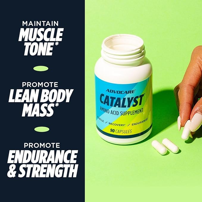 AdvoCare Catalyst Amino Acid Dietary Supplement - Pre-Workout Supplements for Muscle Building - 90 Capsules