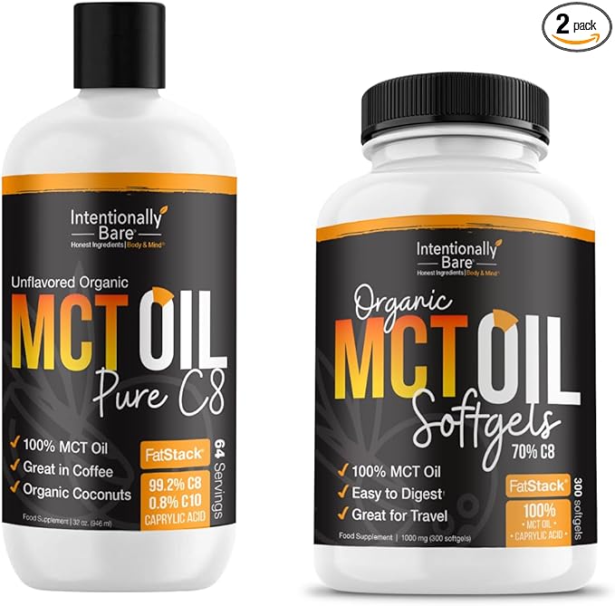 MCT Oil Capsules and Pure C8 MCT Oil Bundle.