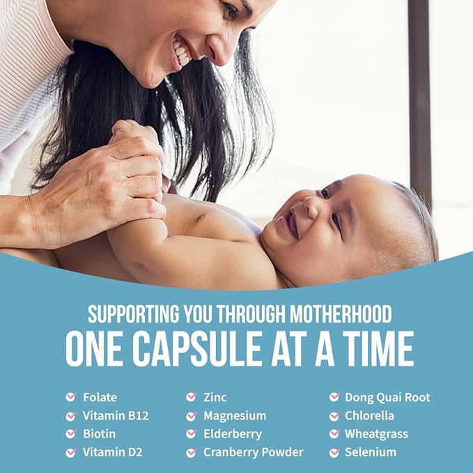 GOBIOTIX Postpartum Vitamins for Breastfeeding Moms - Postnatal Lactation Supplement with Organic Herbs Minerals Nutrients for New Mothers and Baby - Postpartum Essentials Non GMO Vegan 60 Caps