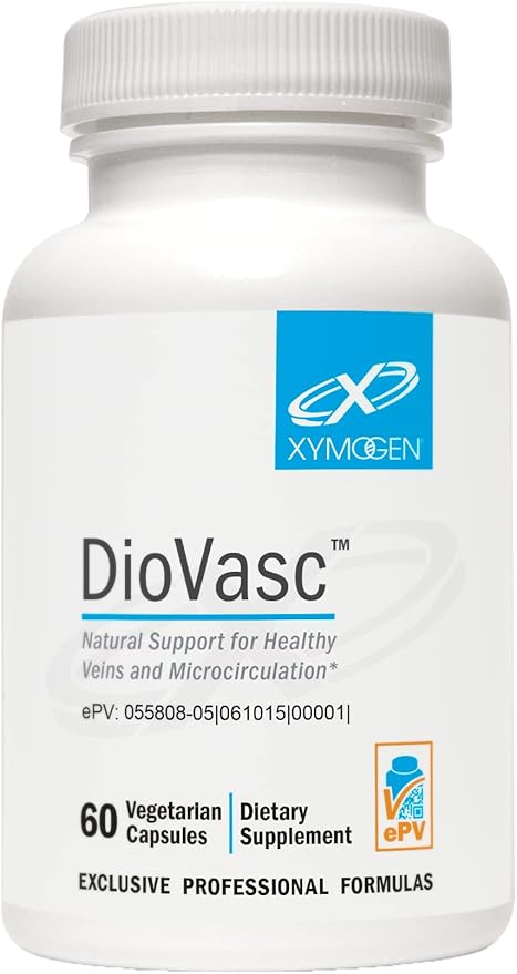 XYMOGEN DioVasc (60 Capsules) + GlutAloeMine Powder (6.1 oz) - Diosmin to Support Healthy Veins Microcirculation + L Glutamine with DGL Aloe Extract Arabinogalactan to Support Gut Health