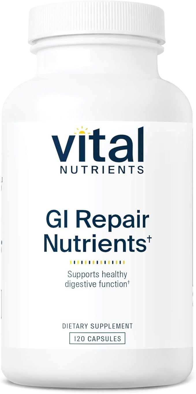 Vital Nutrients GI Repair Nutrients - Leaky Gut Capsule with L Glutamine and N-Acetyl - Digestive Enzyme Supplement to Support Gut Health and Digestion - Gluten and Dairy Free - 120 Capsules