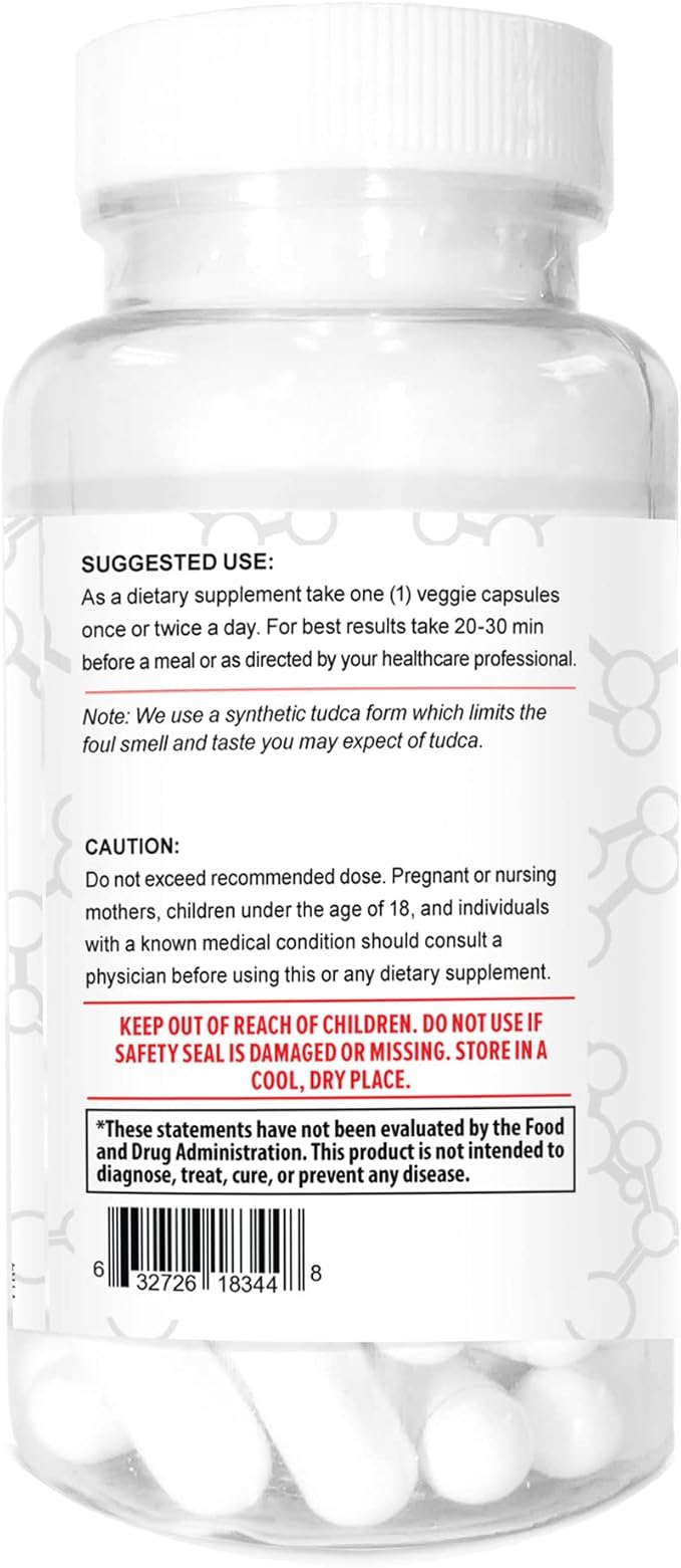TUDCA 500mg - Pure TUDCA Supplement for Liver Support - Tauroursodeoxycholic Acid Capsules - 60 Capsules 60 Servings - Bile Salts for Healthy Liver Function &amp Digestive Support