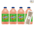 Snapple Kiwi Strawberry All Natural Fruit Juice 64 fl oz Plastic Bottle 4 Pack + 15 Sugarcane Disposable Straws by KOOL8SHOP Infinite Deals