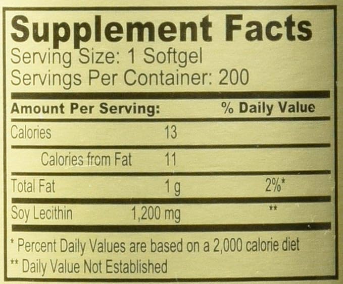3 Bottles Lecithin (200 Softgels/ 1200 mg) by NCB