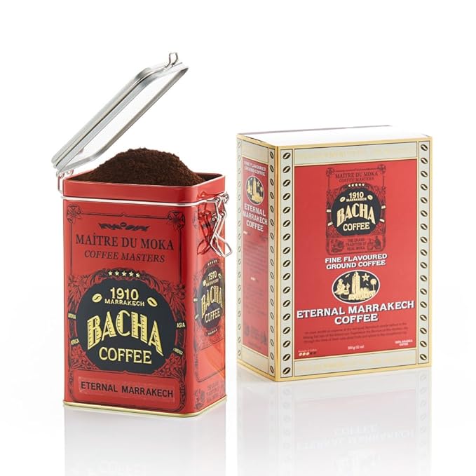 Bacha Coffee | Eternal Marrakech Fine Flavoured Ground Beans Medium Roast 100% Arabica Specialty Coffee 350g Autograph Collection Gift Box