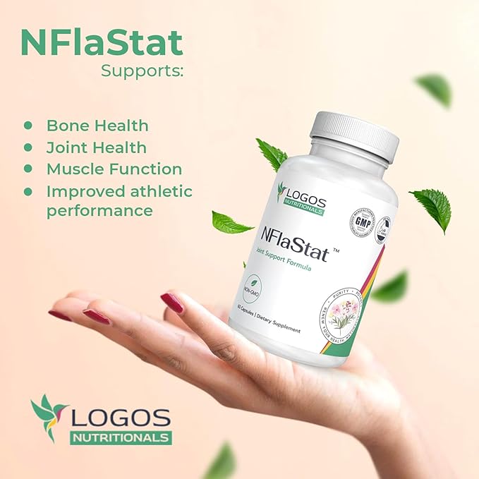 NFlaStat - 60 Capsules | Natural Systemic Enzymes for Inflammation | Alleviates Pain | Proteolytic Enzymes Supplement with Serrapeptase Papain &amp Bromelain | Bone &amp Muscle Support