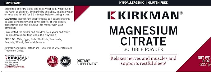 Magnesium Citrate Soluble Powder - Hypo 227gm/8oz