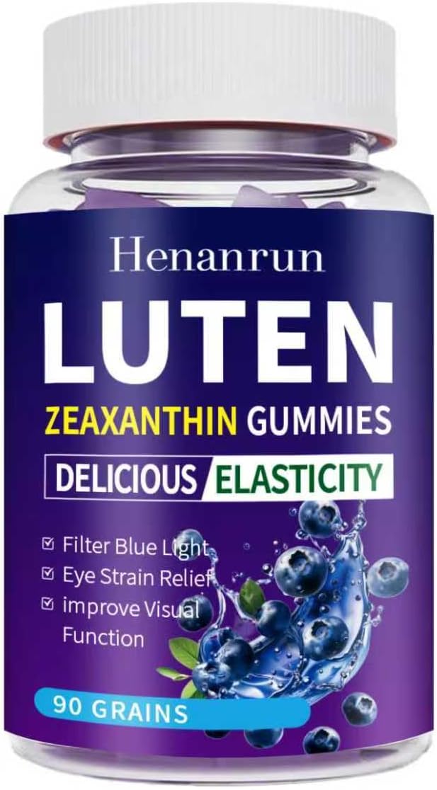 Lutein Gummies – 30 Chewable Gummy Eye Health Supplements with Lutein &amp Zeaxanthin Vision Health Eye Strain Blue Light Support