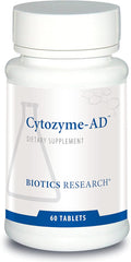 BIOTICS RESEARCH Cytozyme-AD - Adrenal Support Supplement Promotes HPA Axis Balance Healthy Stress Response and Calm Energy SOD and Catalase Antioxidant Enzymes Gluten and Dairy Free 60 Tablets