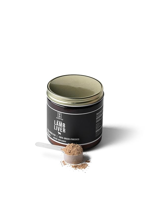 Narrow Way Nutrition Lamb Liver Regeneratively Raised in New Zealand 135G 100% Grass-Fed &amp 100% Grass-Finished 45 Day Supply at 1 Scoop (3G) Daily