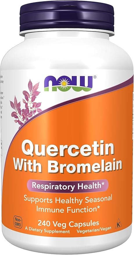 NOW Foods Quercetin with Bromelain 240 Vegetable Capsule (2 Pack)