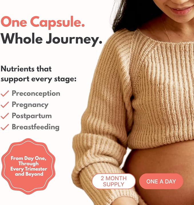 MaternaVit 1 a day Prenatal vitamins for women 2 month: Folic acid Fish Oil Omega 3 DHA/EPA Vitamin D3 B6 Vitmain B12 C E Calcium Iron Magnesium Zinc supplement FSA eligble multivitamin
