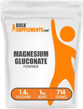 BulkSupplements.com Magnesium Gluconate Powder - Magnesium Supplement Essential Mineral - Unflavored &amp Gluten Free 1.4g per Serving 1kg (2.2 lbs) (Pack of 1)