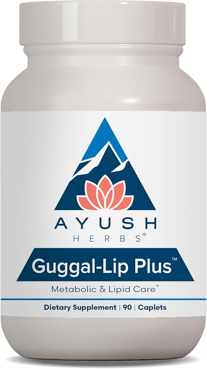 Ayush Herbs Guggal-Lip Plus - Metabolic Vitamins for Women &amp Men Daily Pill Pure &amp Natural Metabolic Health Supplement with Guggul - 90 Servings
