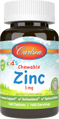 Carlson - Kid's Chewable Zinc 5 mg Health Support Natural Mixed Berry Flavor 160 Tablets