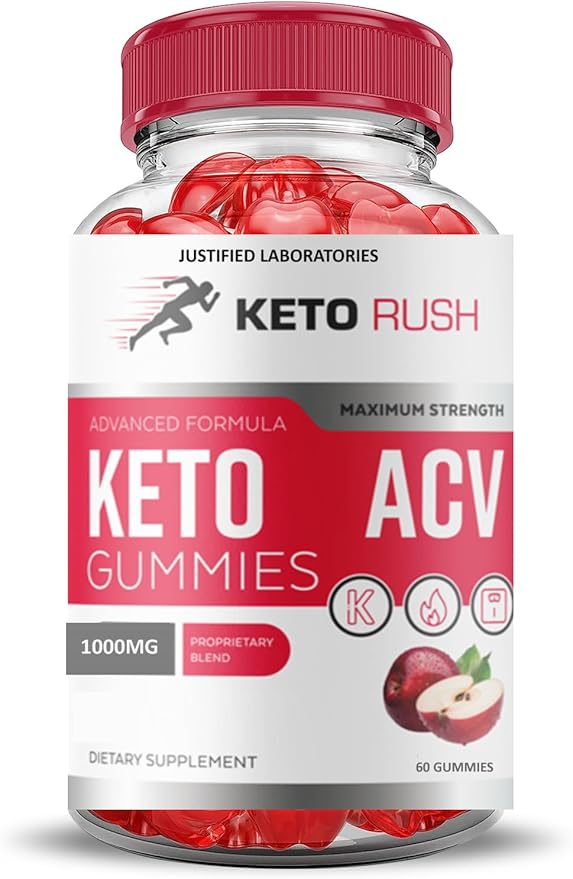 Justified Laboratories (2 Pack Keto Rush Keto ACV Gummies Advanced Formula 1000MG Powder B12 Vegan Non GMO 120 Gummys