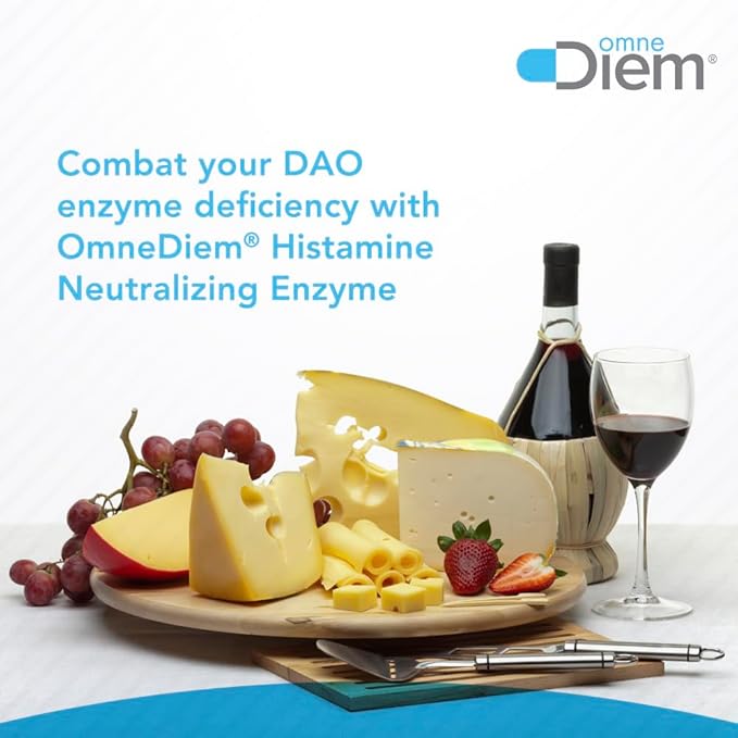 Omne Diem DAO 30000 HDU - 60 Caps - Histamine Neutralizing Enzyme - Relieve Histamine Intolerance with Diamine Oxidase - The Original Tested DAO Enzyme Supplement