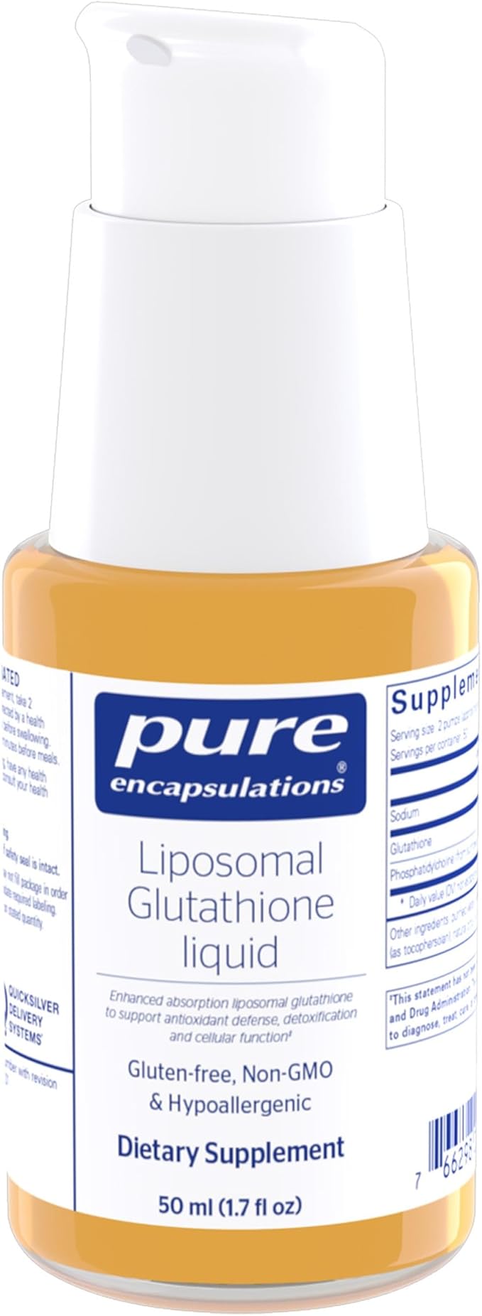 Pure Encapsulations Liposomal Glutathione Liquid | Enhanced Absorption Liposomal Glutathione to Support Antioxidant Defense Detoxification and Cellular Function | 1.7 fl. oz.