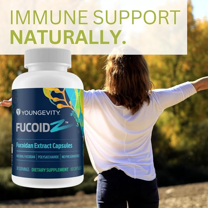 Youngevity FucoidZ - Pure Organic Maritech Fucoidan Extract &amp Cofactors (Vitamin C Zinc Elderberry + Botanical Blend) - Immune Support - Super Antioxidant - 60 Capsules
