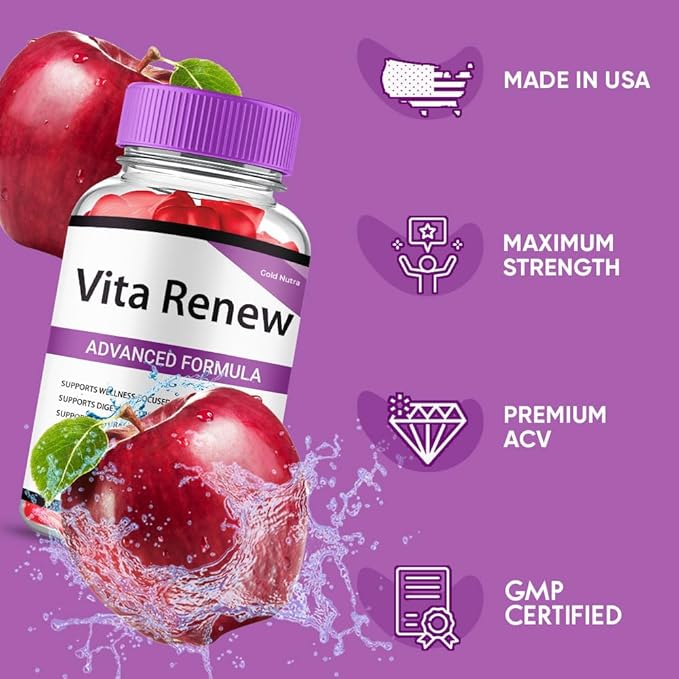 Vita Renew Gummies VitaRenew ACV Gummies Official Advanced Formula Supplement for Men and Women (2)