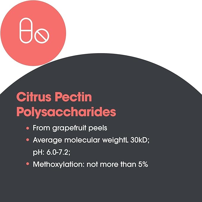 Allergy Research Group ARG Modified Citrus Pectin - 1.5 g Modified Citrus Pectin - Supports Gastrointestinal Cleansing - Vegetarian Capsules - Hypoallergenic Formula - 40 Servings - 120 Capsules