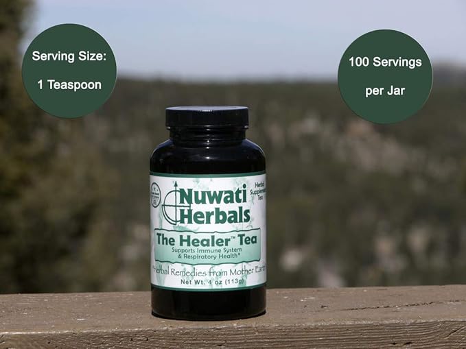 Nuwati Herbals - The Healer Tea – Supports Immune System and Respiratory Health – Herbal Tea for Women and Men Loose Leaf Tea 4 Ounces