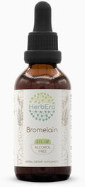 HerbEra Bromelain B60 Alcohol-Free Herbal Extract Tincture Super-Concentrated Wildcrafted Bromelain Pineapple (Ananas comosus) (2 fl oz)