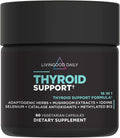 Livingood Daily Thyroid Support Supplement 16-in-1 Wellness Blend with Adaptogenic Herbs Iodine Magnesium and Selenium Thyroid Support for Women &amp Men Vegetarian Capsules Gluten Free 60 Cou
