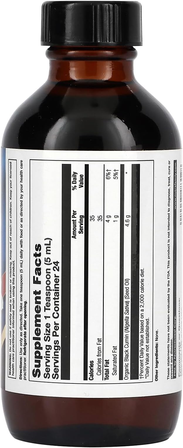 Natures Life Black Seed Oil Cold-Pressed Black Cumin Seed Oil - Joint Digestive Health and Immune Support - Lab Verified 60-Day Money-Back Guarantee - 23 Servings 4 Fl. Oz.